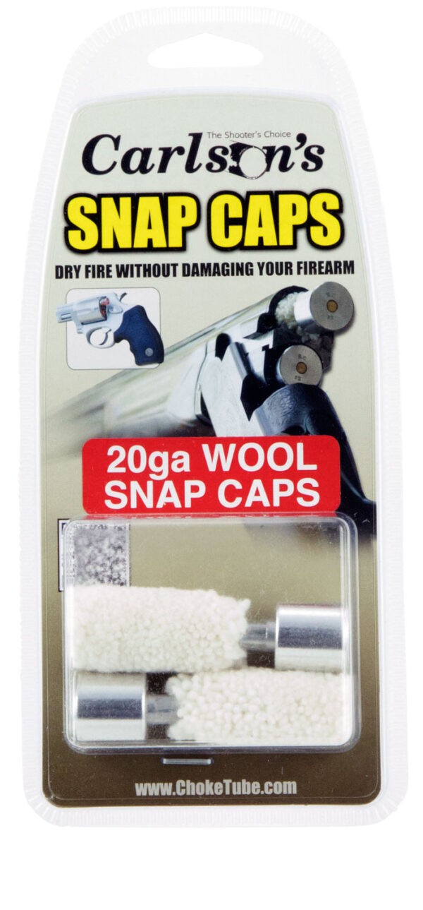 Carlson’s 20 Gauge Snap Caps, Aluminum/Wool 2-Pack