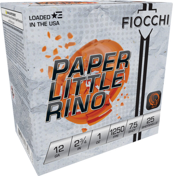 54521 Fiocchi 12FPTX75 Paper Little Rino Extrema 12Gauge 2.75″ 1oz 7.5Shot 25 Per Box/10 Case