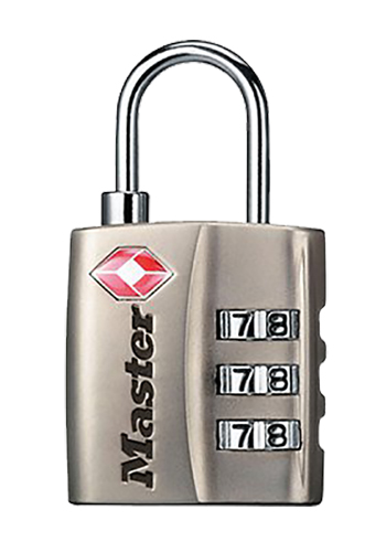 56036 Master Lock 4680DNKL TSA Combination Luggage Lock, Nickel