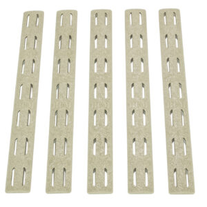 BCM Gunfighter KeyMod Rail Panel Kit 5.5in FDE (5-Pack)