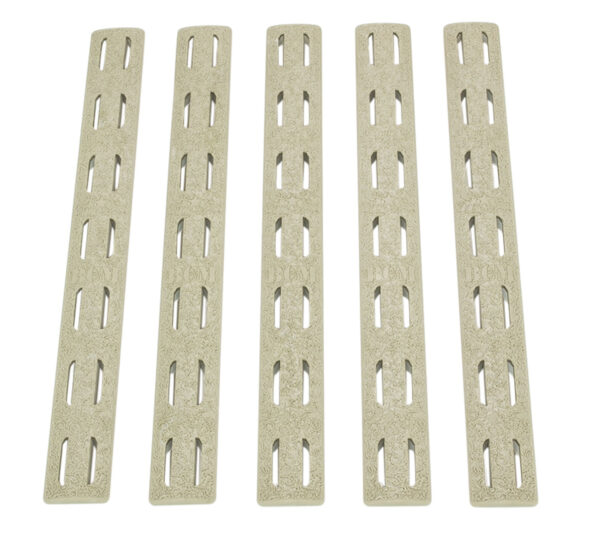 BCM Gunfighter KeyMod Rail Panel Kit 5.5in FDE (5-Pack)
