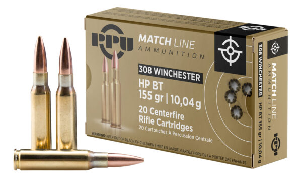 PPU PPM3081 308 Win 155gr HPBT – 20 Rounds