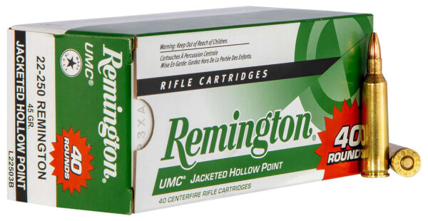 56277 Remington UMC .22-250 Rem 45 gr JHP 40rd Value Pack