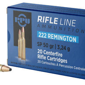 PPU .222 Rem 50gr SP 20rd Box