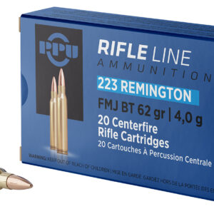PPU PP223F2 .223 Rem 62gr FMJBT 20/Box