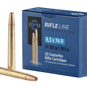 PPU 9.3x74R 285gr Soft Point Rifle Ammo – 20rd Box