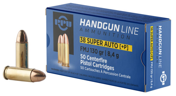 Exclusive Mockups for Branding and Packaging Design PPU PPH38SU .38 Super Auto +P 130gr FMJ 50rd