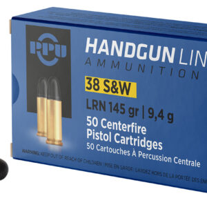 PPU .38 S&W 145gr LRN – 50rd Box