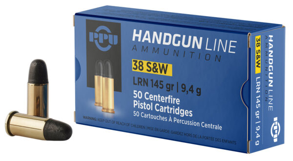 PPU .38 S&W 145gr LRN – 50rd Box