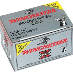 Winchester Super-X 12ga 3″ 1oz Rifled Slug HP 15rd