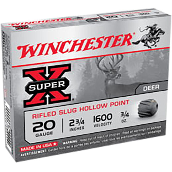 Winchester Super-X Rifled Slug 20ga 2.75in 15rd Box