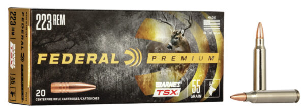 Federal Premium .223 Rem 55gr Barnes TSX 20rd