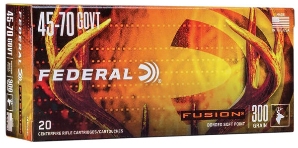 Federal Fusion .45-70 Govt 300 gr Jacketed Soft Point – 20rd