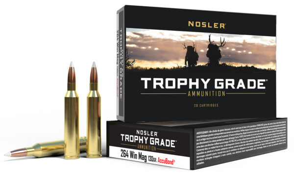 59557 Nosler 60019 Trophy Grade 264WinMag 130gr Nosler AccuBond 20 Per Box/10 Case