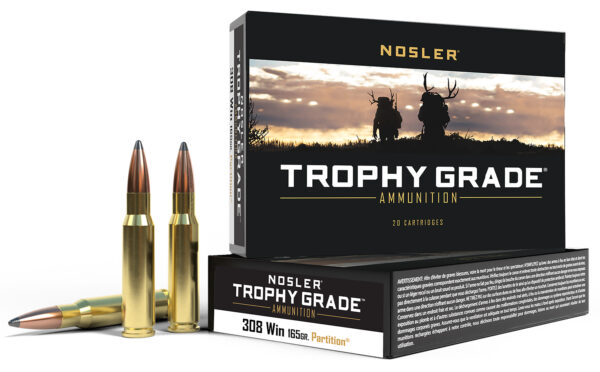 59572 Nosler 60053 Trophy Grade 308 Win 165 gr Nosler Spitzer Partition 20 Per Box/ 10 Case