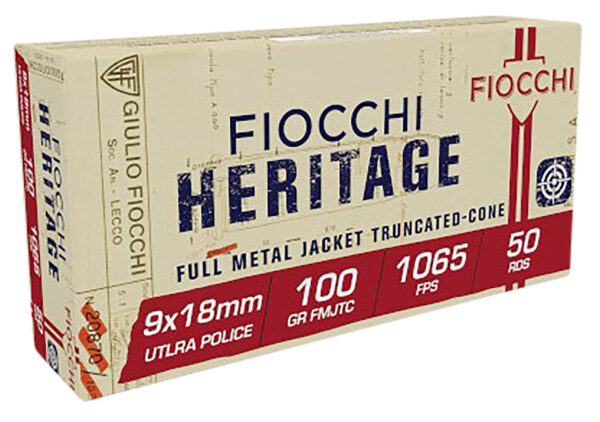 Fiocchi 9x18mm Ultra 100gr FMJ — 50 Rounds