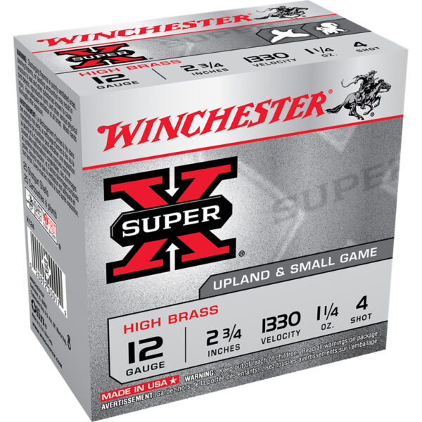 609699_1 Winchester Super-X High Brass Load 12 ga. 2.75 in. 1 1/4 oz. 4 Shot 25 rd.
