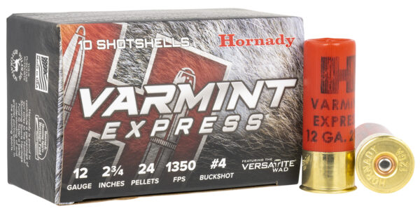 Hornady Varmint Express 12ga 2.75 in #4 Buckshot 10rd Box