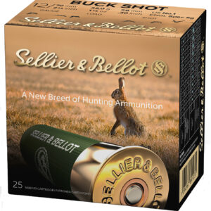 Sellier & Bellot SB12BSF Hunting  12Gauge 2.75″ 12Pellets 1 1/8oz 1Buck Shot 25 Box/10 Case