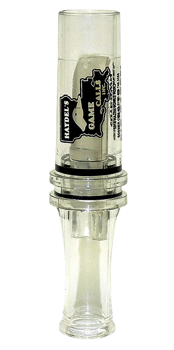 62811 Haydel Game Calls BC10 Big Barreled Mallard Call Clear Plastic