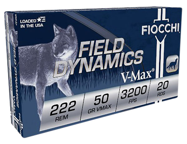 63045 Fiocchi 222 Remington 50gr V-Max 20rd — 10-Box Case