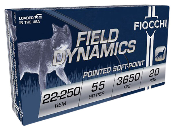 Fiocchi 22-250 Rem 55gr PSP 20rd Box