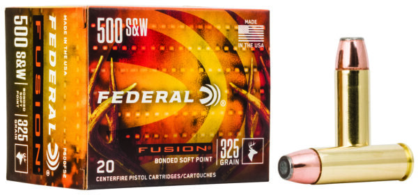 63690 Federal F500FS2 Fusion Handgun 500S&W Mag 325gr Fusion Soft Point 20 Per Box/10 Case