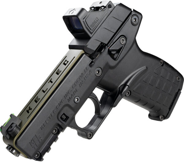 640832010442-1 Kel-Tec P17 .22 LR OD Green 16+1 w/ Optic & Holster