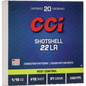CCI 22 LR Shotshell #12 31 gr 20 Rd Box