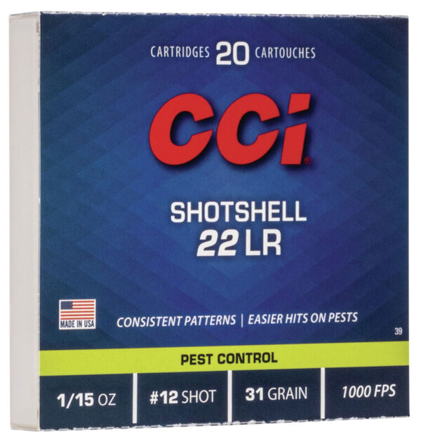 CCI 22 LR Shotshell #12 31 gr 20 Rd Box