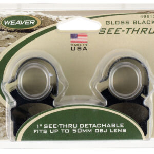 Weaver Detachable See-Thru Rings 1″ Black