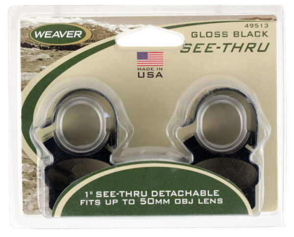 64622 Weaver Detachable See-Thru Rings 1″ Black