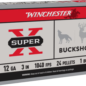 Winchester Ammo XB1231 Super X  12Gauge 3″ 1Buck Shot 5 Per Box/50 Case