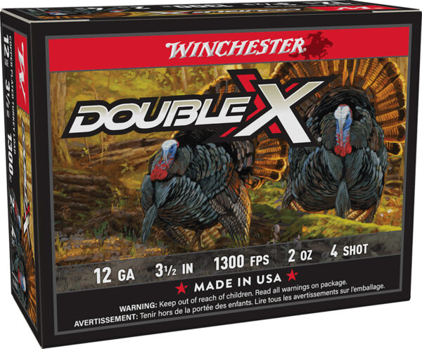 65111 Winchester Double X Turkey Load 12ga 3.5in 2oz 4-shot 1300fps