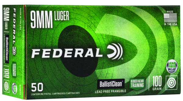 65863 Federal BallistiClean RHT 9mm 100 gr Frangible, 50rd
