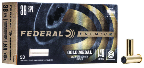 67124 Federal Gold Medal .38 Special 148gr Lead Wadcutter