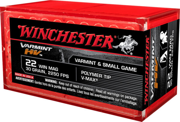 70913 Winchester Varmint HV .22 WMR 30 gr V-MAX 50rd