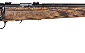 Savage Arms 96734 93R17 BV Full Size 17 HMR 5+1 21″ Matte Black Heavy Barrel, Matte Black Drilled & Tapped Carbon Steel Receiver, Natural Brown Fixed Laminate Stock, Right Hand