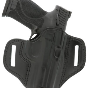 Galco CM224B Combat Master  OWB Black Leather Belt Slide Compatible w/Ruger Security-9/Glock 17/Glock 22 Gen2-5 Belt 1.75″ Wide Right Hand