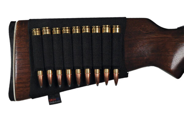 75691 GrovTec Buttstock Cartridge Holder, Open Style — 9 Shells