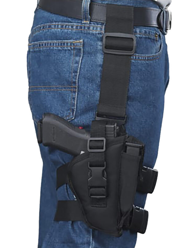 Bulldog WTAC8R Tactical  Leg Black Knit Fits Large Semi-Auto Fits 3.50-5″ Barrel Right Hand