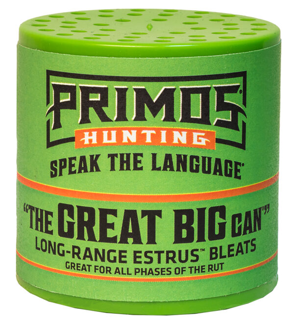 79074 Primos The Great Big Can Doe Bleat Game Call, Green Plastic