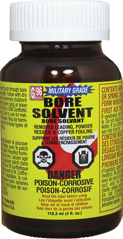 80332 G96 Military Grade Bore Solvent — 4 oz Amber Jar