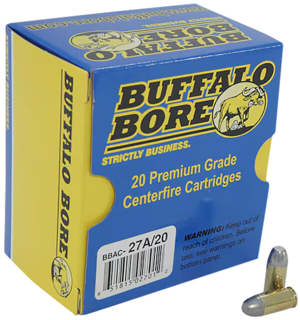 80745 Buffalo Bore Ammunition 27A20 Personal Defense Strictly Business 380ACP +P 100gr Hard Cast Flat Nose 20 Per Box/12 Case