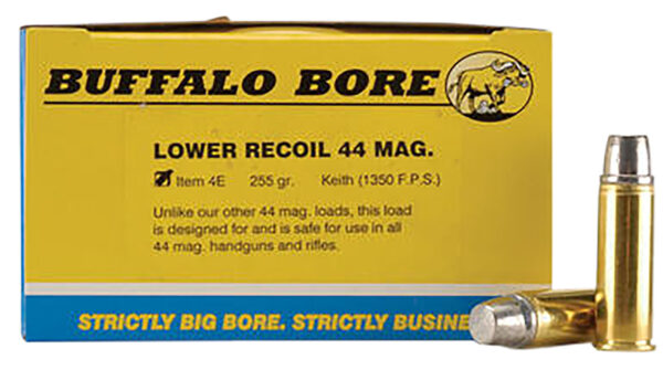 Buffalo Bore 4E20 Low Recoil 44Rem Mag 255gr – 20/Box