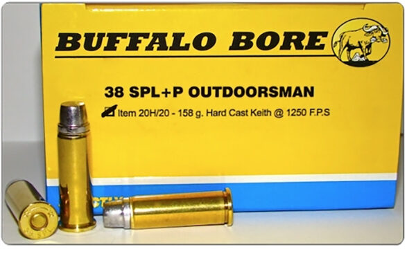 80778 Buffalo Bore Outdoorsman Strictly Business .38 Special +P 158 gr