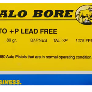 Buffalo Bore 380 ACP +P 80 gr Barnes TAC-XP Lead Free – 20rd Box