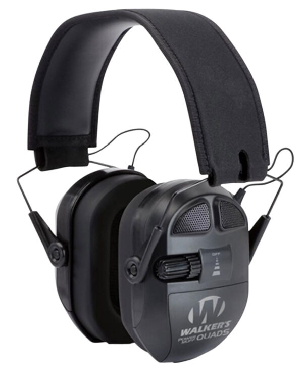 813 Walker’s GWPXPMQB Ultimate Power Quad Muff 26 dB Over the Head Black Polymer