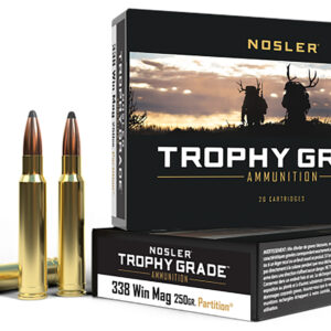 Nosler .338 Winchester Magnum 250 gr Spitzer Partition – 20rd