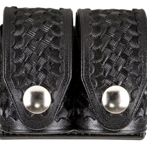 HKS 203MBB Double Speedloader Pouch, Basketweave Black